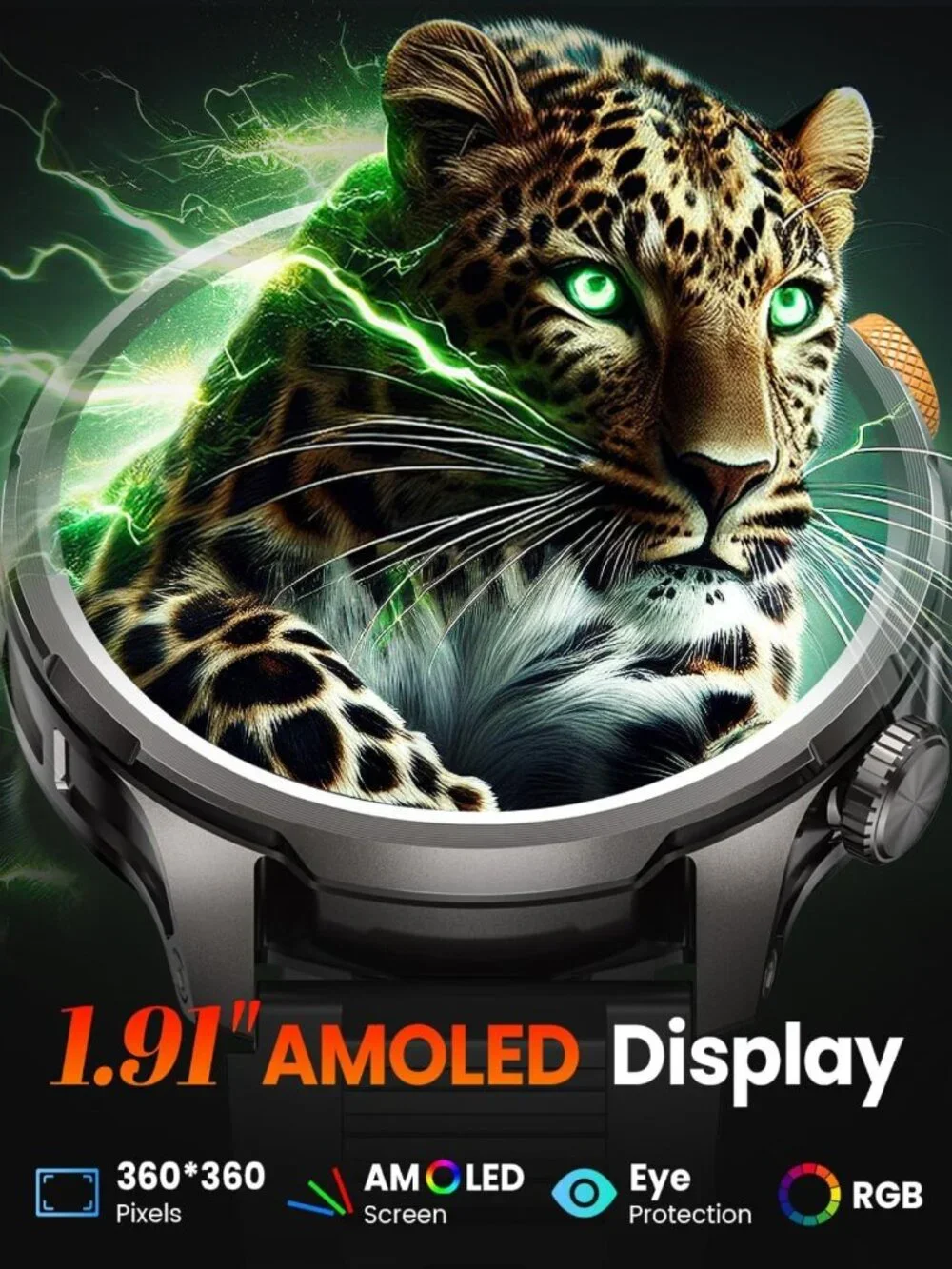 Military Smart Watch for Men, 1.91'' Fitness Tracker, 100+ Sport Modes